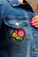 ludovy motiv folklorny vzor darcek nasivka ružová